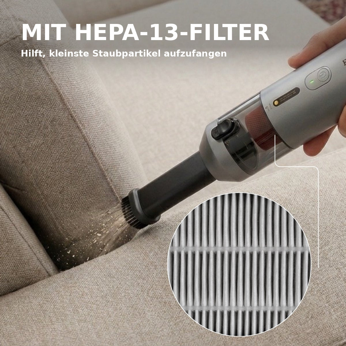 RYER Handstaubsauger mit HEPA-13-Filter