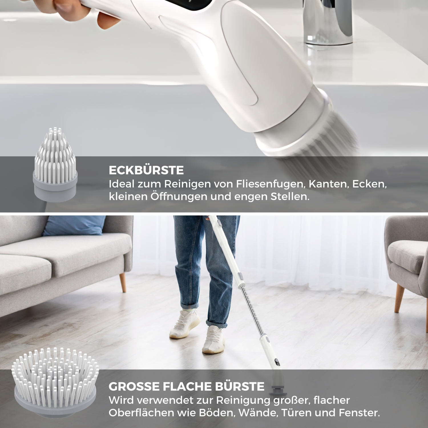 RYER Elektrische Schrubbbürste