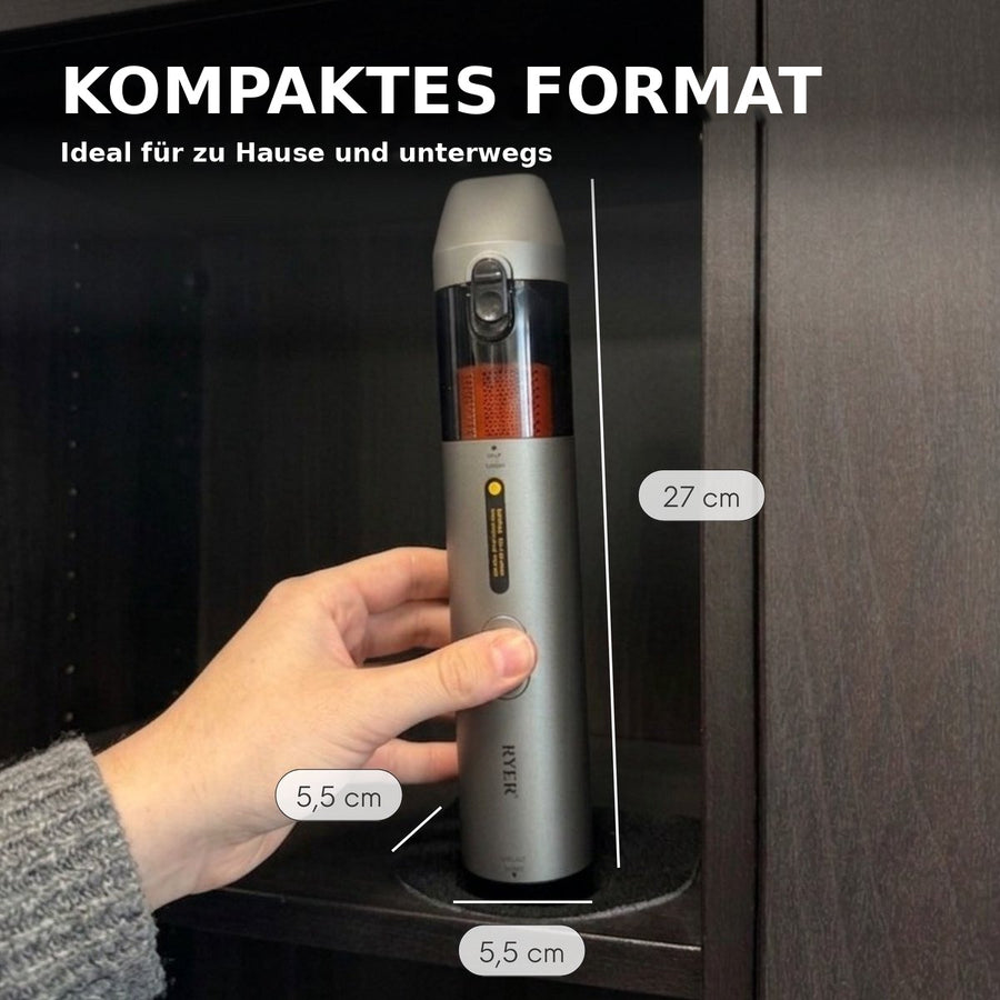 Kompaktes Format des RYER Handstaubsaugers
