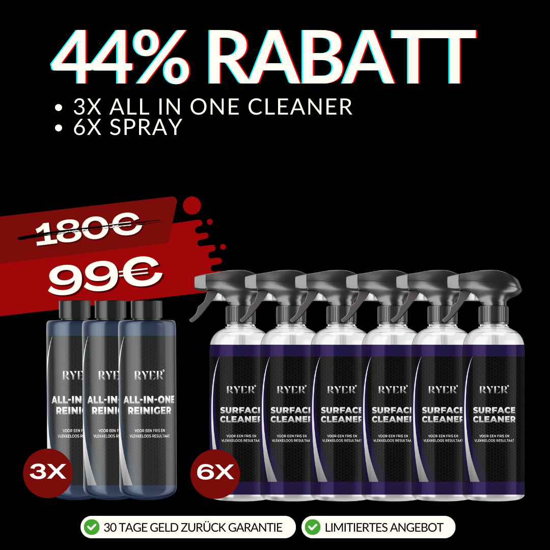 Jahresvorrat an Reiniger zum Megapreis