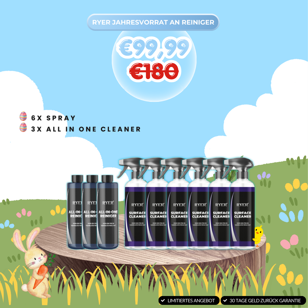 Jahresvorrat an Reiniger zum Megapreis