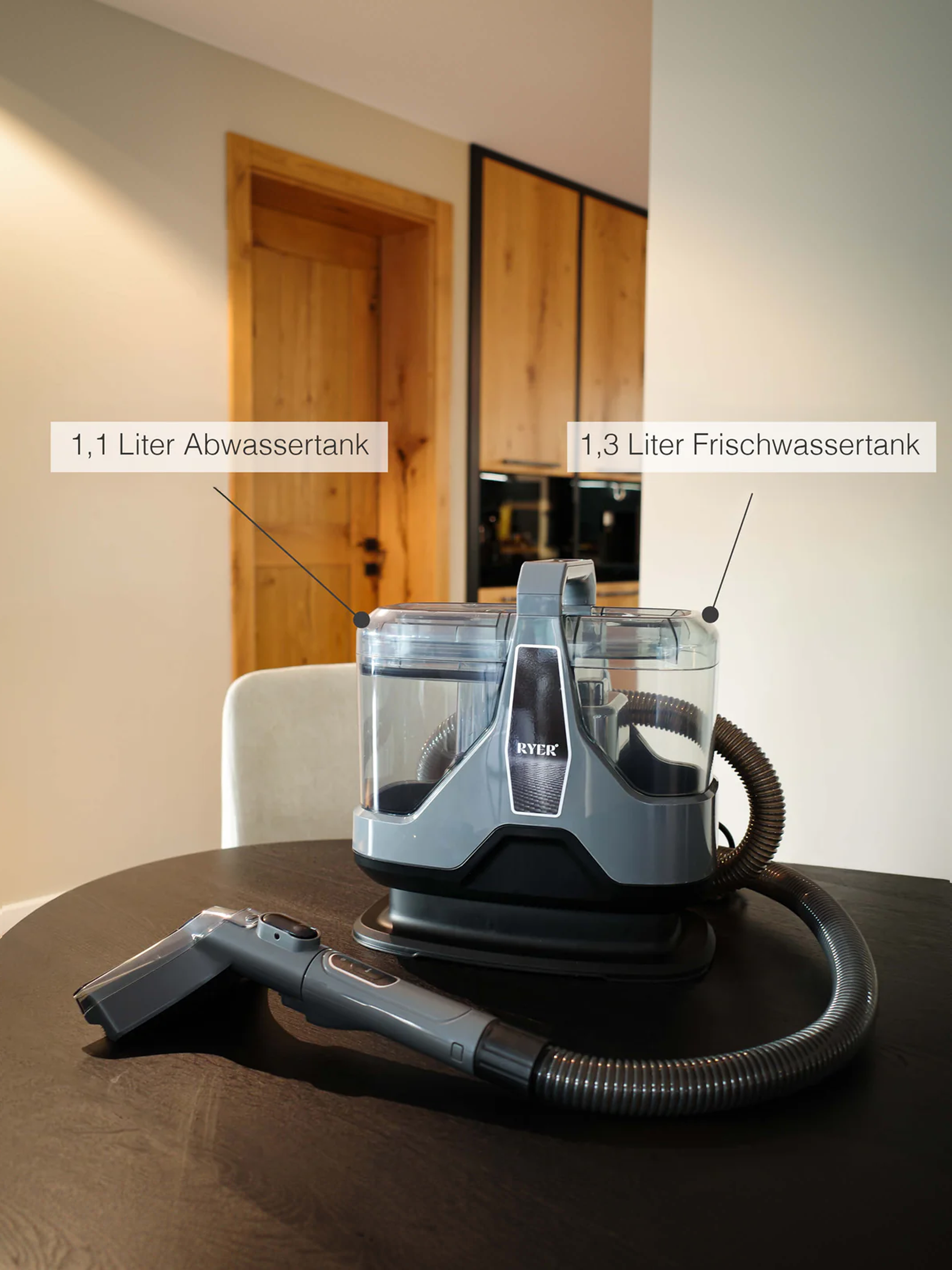 RYER Plus Nasssauger – Polsterreiniger für Teppich, Sofa & Auto